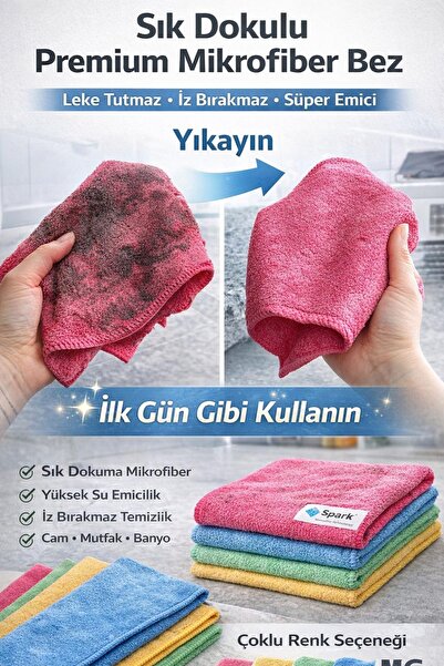 VENON 💛1 komad Somot tekstura mikrofibre krpa za čišćenje, bez ostataka, sup...