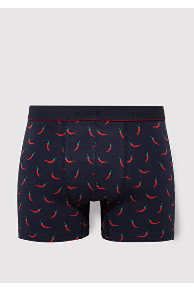Mavi Biber Baskılı Lacivert Boxer 091943-29722