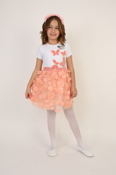 SEVİL GÖSTERİ & OKUL KIYAFETLERİ 23 April Show Outfit Girls' Skirt T-Shirt Se...