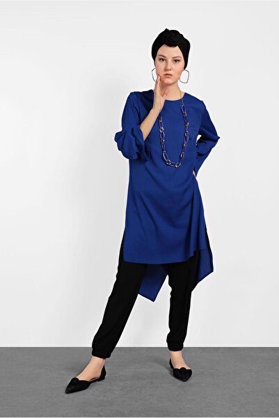 Alvina 4413 Model Asimetrična kroj Labava Tunika