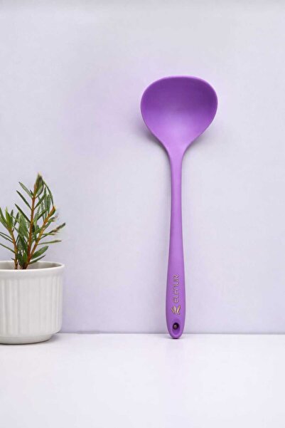 elfnur 1 Adet Sert Uçlu Isıya Dayanıklı Yanmaz Yapışmaz Tava Çizmez Silikon Y...