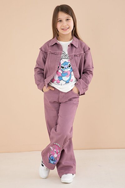 Cansın Mini Dusty Rose Slatki Sa printom karaktera set za devojčice od 3 delo...