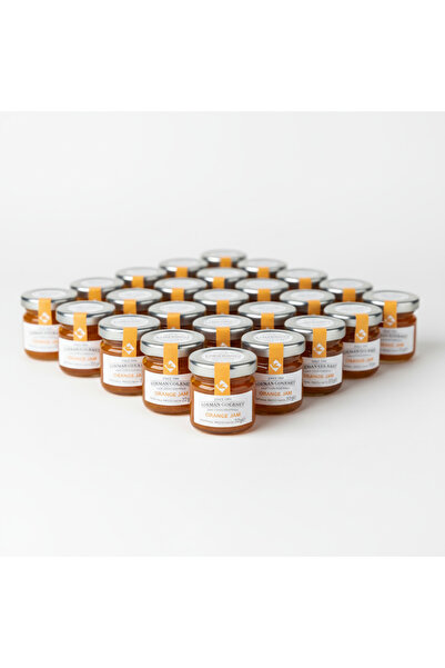 Lokman Gourmet Organik %45 Portakal Reçeli 32 gram x 50 Adet – Tek Porsiyon Kavanoz – Otel & Catering