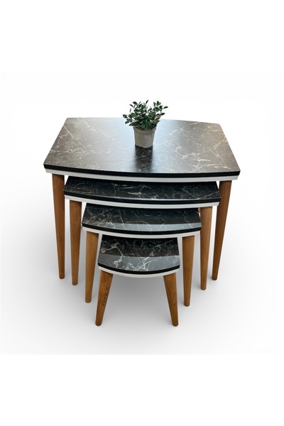 Dekor 4’lü Lüx Zigon Sehpa