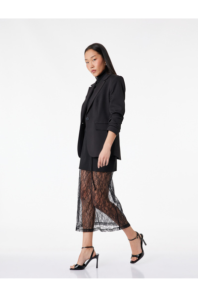 Koton Подробна A-линия дантелена пола с дължина до коляното