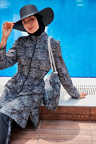 Riva Mera Шарен напълно покрит бански костюм с хиджаб R2305