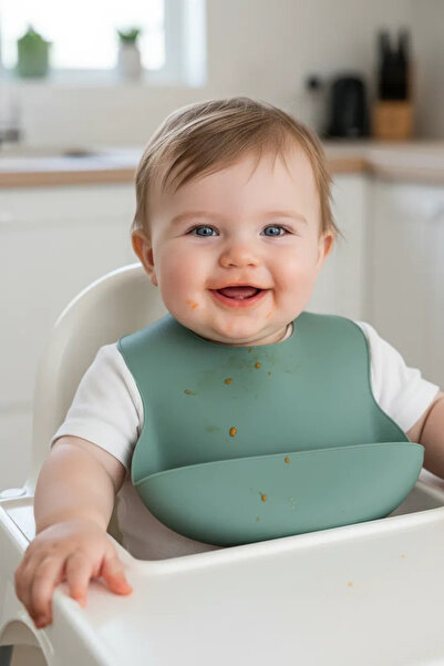 Babyjem 718 Mini Silikon Önlük Mint