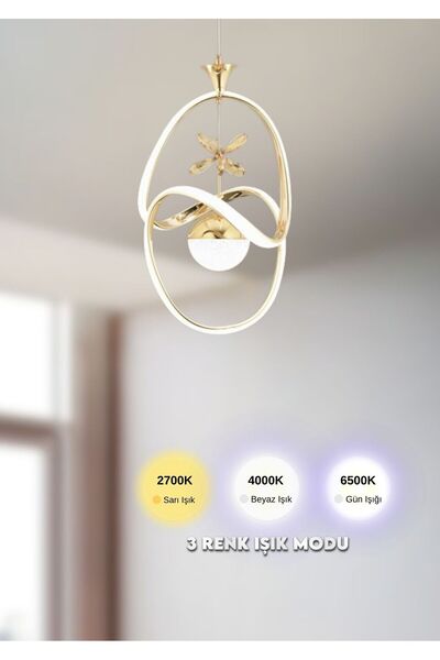 RONİSU AYDINLATMA Halux Sarkıt Led Avize - Oturma Odası, Salon, Mutfak Uyumlu...