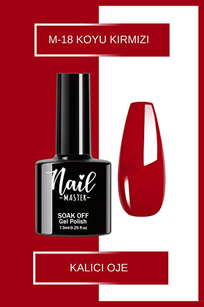 Nail Master M18 Kalıcı Oje 7,3ml Koyu Kırmızı