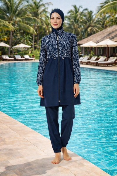 YUYİ Costum de baie TESMAY cu uscare rapidă, din material tip parașută, cu fe...