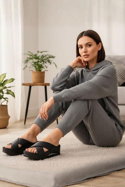 Muya 31210 Penelope Anatomical Air Max Sole ženske papuče crno-crne