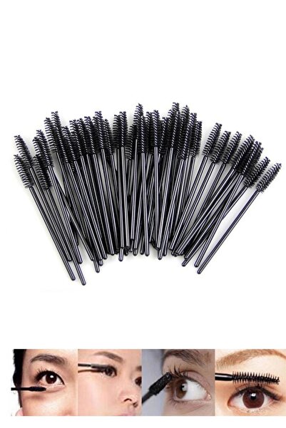 MOZIUR فرشاة ماسكارا للرموش 9 سم 50 قطعة للاستعمال مرة واحدة