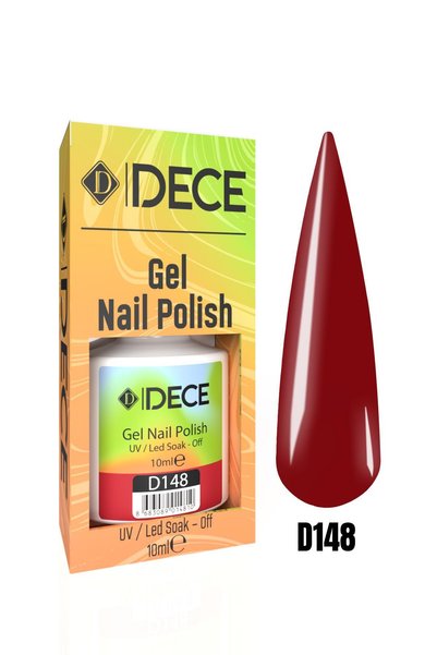d dece Dece Kalıcı Oje UV LED D148 (KIRMIZI SERİSİ) 10ml