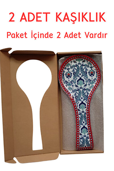 AVMmarketim Glass Spoon Holder 2 Pieces of Glass Spoon Coasters 2 Different C...