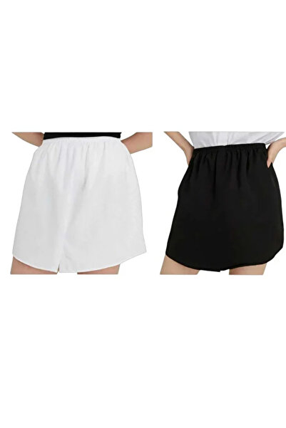 MODANIN YERİ Ecru-crna 2 komada suknje hijab sa elastičnim strukom i plisiran...