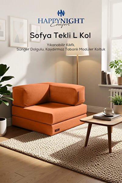 HAPPYNIGHT Sofya Tekli Koltuk L Kol | Oyun Koltuğu | Sünger Koltuk | Sinema K...