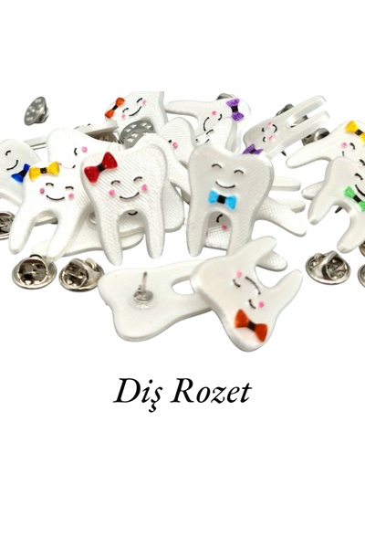 Dentaksesuar Sevimli Diş Rozeti (10'lu paket)