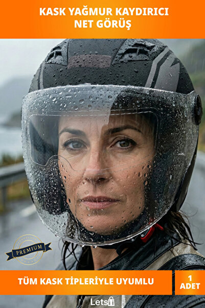 Letsii Yağmur Tutmaz Sıvı Kaydırıcı Anti Sis Motosiklet Görüş Arttırıcı Kask ...