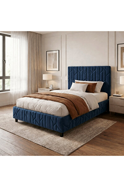 Dienni HESTİA Değiştirilebilir Kumaşlı Demonte Metal Baza+Başlık (Yatak ve Ak...