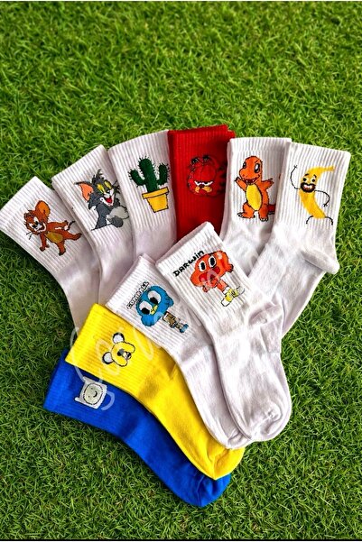 çorapdunyam Ser de 10 șosete de tenis pentru colegiu cu personaje drăguțe și ...