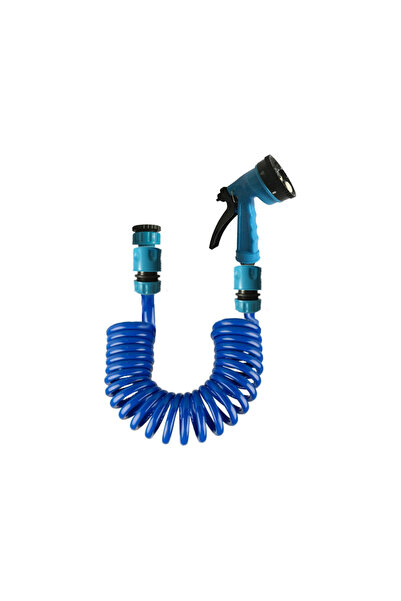 PLASYAY Spiral Balkon Araç Yıkama Bahçe Sulama Hortumu Ve Tetikli Ayarlı Tam ...