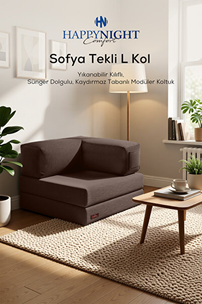 HAPPYNIGHT Sofya Tekli Koltuk L Kol | Oyun Koltuğu | Sünger Koltuk | Sinema K...