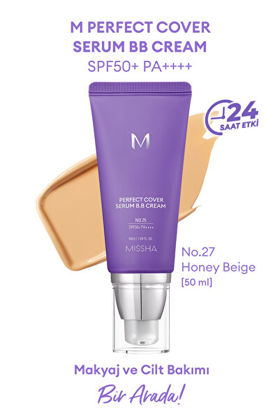 Missha Yaşlanma Karşıtı, Aydınlatıcı M Perfect Cover Serum BB Cream SPF50+/PA...