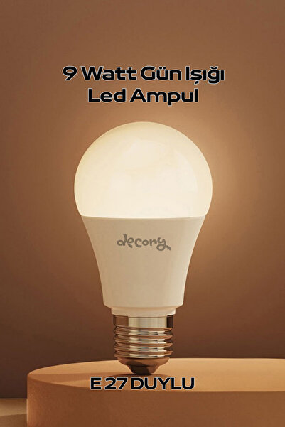 decory 9Watt E27 Duylu Led Ampül (Gün Işığı)