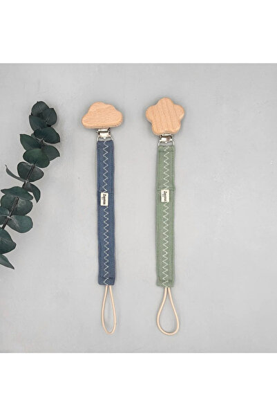 Zuppers Müslin Emzik Askısı 2li Set Indigo-Mint