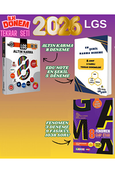 Altın Karma 2026 LGS 8. SINIF İLK 1. DÖNEM TEKRAR DENEME SETİ FENOMEN TÜM DER...