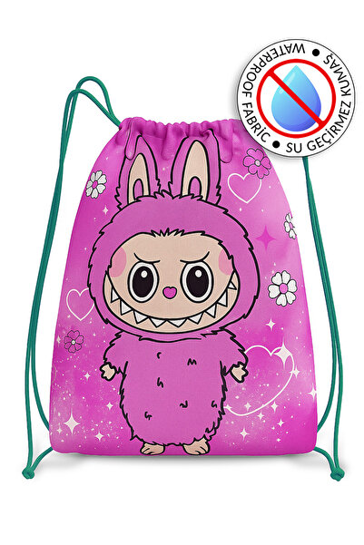 Molie Tatlı Hayvancık Su Geçirmez Kız Çocuk Yeşil İpli Sırt - Plaj Çantası
