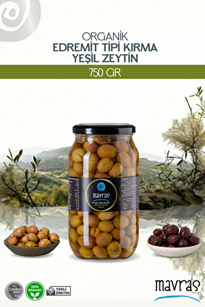 Mavras Edremit Tipi Taze Kırma Yeşil Zeytin 750 gr