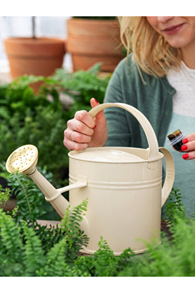 LİNMETAL Fritilya 5 Litre Metal Sulama Kabı, Galvaniz Bitki Sulama Kabı Metal...