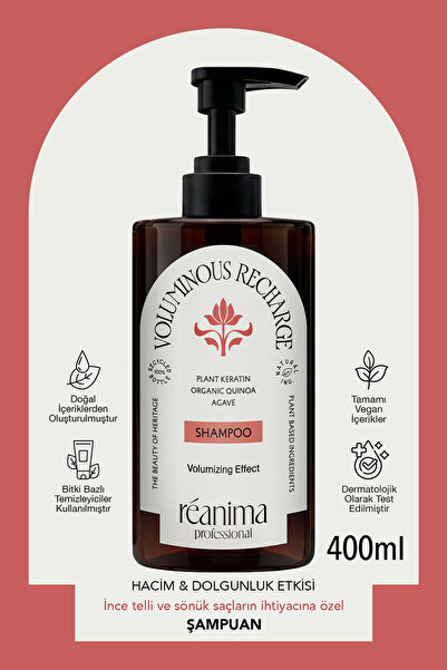 Reanima Voluminous Recharge Sönük Cansız Saçları Dolgunlaştırmaya Yardımcı Ha...