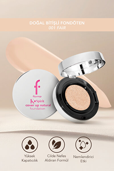 Flormar K-Spirit Cover Up Yoğun Kapatıcı Pürüzsüz Doğal Bitişli Cushion Fondö...