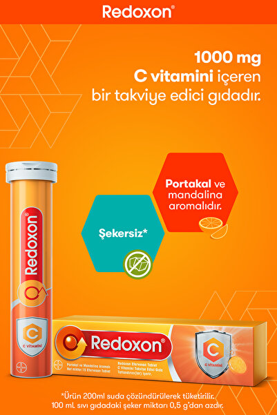 Redoxon Efervesan Tablet I 1000 Mg C Vitamini Takviye Edici Gıda