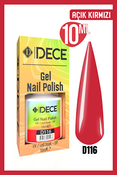 d dece Dece Kalıcı Oje UV LED D116 (KIRMIZI SERİSİ) 10ml