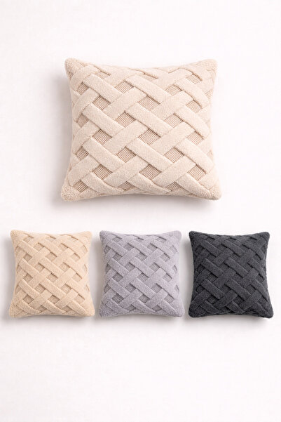 argehome Κάλυμμα μαξιλαριού με ψάθινο σχέδιο 43 x 43 εκ.