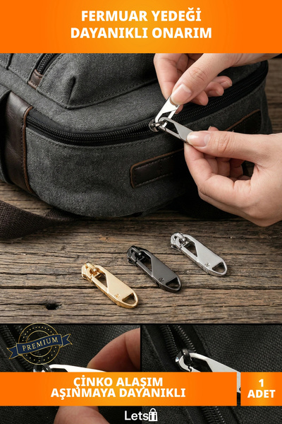 Letsii Metal Zipper Replacement 3.7 X 1.1cm Practical Repair Solution