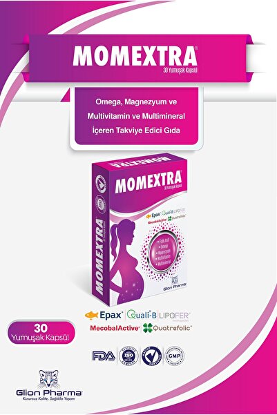 Glion Pharma Momextra Omega 3, Magnezyum, Multivitamin ve Multimineral İçeren...