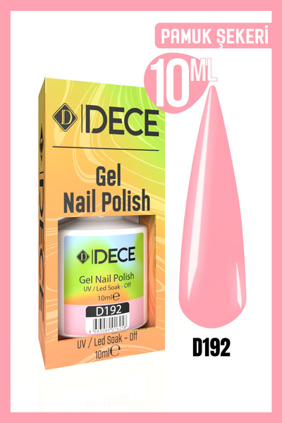 d dece Dece Kalıcı Oje UV LED D192 (PEMBE SERİSİ) 10ml