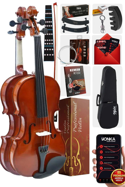 Midex Cvl-743-tys Profesyonel 3/4 Çocuk Kemanı Seti 10-13 Yaş (YASTIK TEL ÇAN...