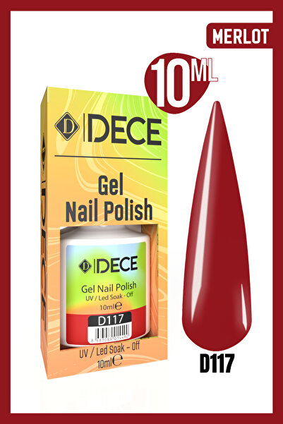 d dece Dece Kalıcı Oje UV LED D117 (KIRMIZI SERİSİ) 10ml
