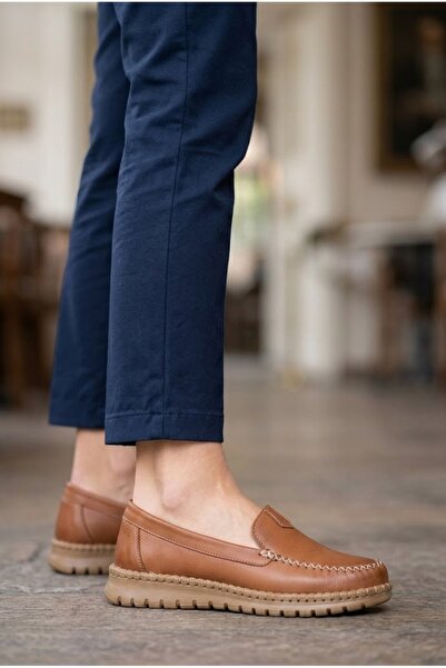 Mammamia Kadın Gerçek Deri Casual Ayakkabı- Taba Kahverengi - D25YA-3265