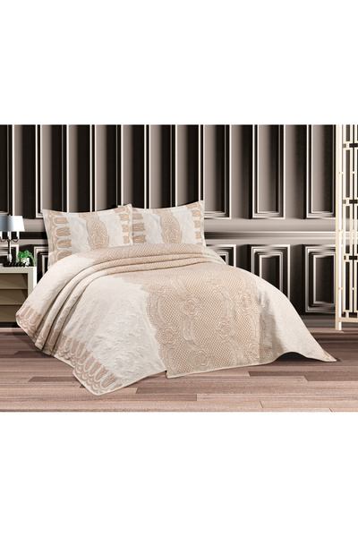 My Bed Home Collection Deluxe Ariana Model Μαξιλάρι τεμαχίων σετ Κουβερλί Μπεζ