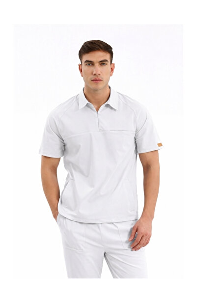 Brl Üniforma Cămașă cu mâneci raglan, cu fermoar ascuns, guler tip cămașă, un...