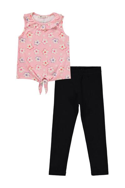 Civil Girls Cvet Štampano Set za 6-9 godina - Roze 6-7 godina