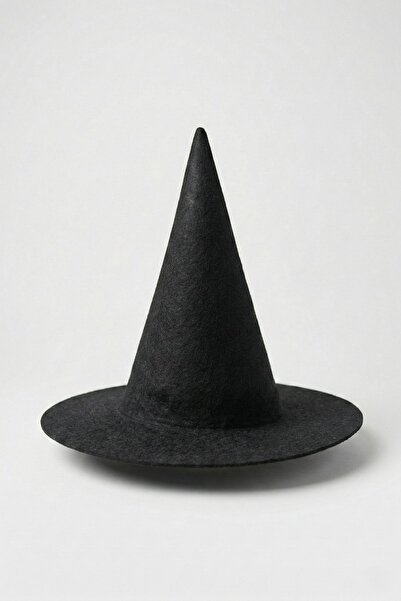 ReilaParty Halloween Siyah Keçe Cadı Şapkası - Cadılar Bayramı ve Kostüm Part...