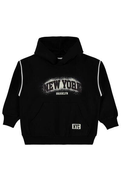 Mışıl طقم بدلة رياضية للأطفال بجيب كنغر سايدز حواف أسطوانية من 10-13 سنة - أس...