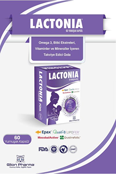 Glion Pharma Lactonia Omega 3, Bitki Ekstreleri, Vitaminler ve Mineraller İçe...